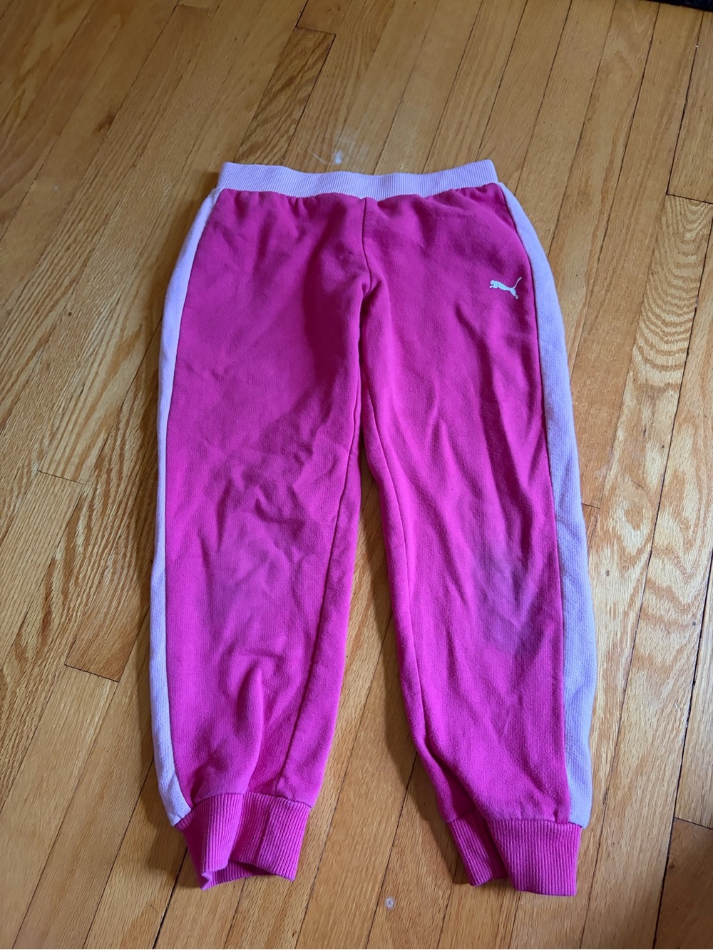 Puma Hot Pink & Light Pink Girls' Joggers